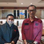 Ketua Tim Kampanye Didi Agung Eko Wahono (kiri) bersama Ketua BP Pemilu PDI Perjuangan Kukar, Rusdiono.